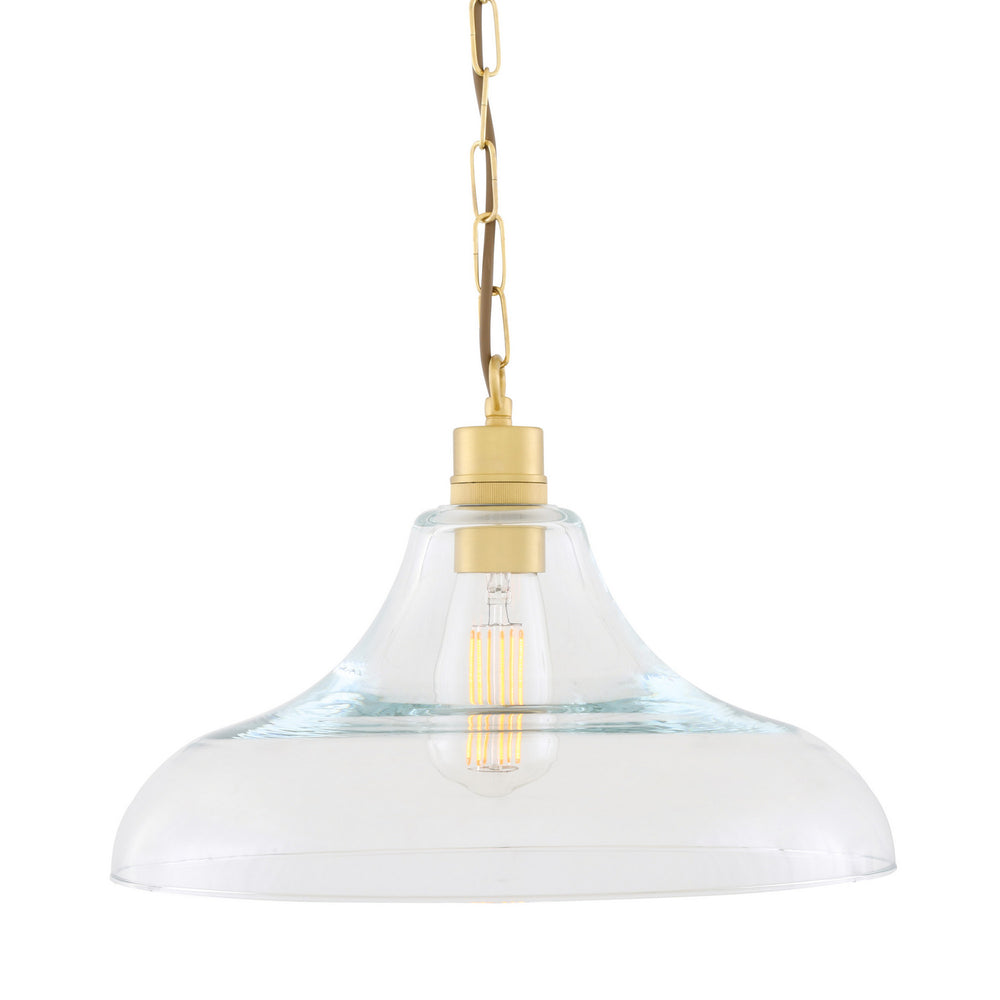 Mullan Lighting - One Light Pendant - Clifton - Satin Brass- Union Lighting Luminaires Decor
