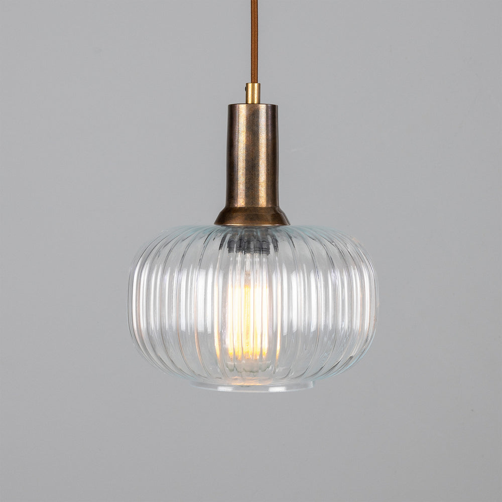 Mullan Lighting - One Light Pendant - Nehir - Antique Brass- Union Lighting Luminaires Decor