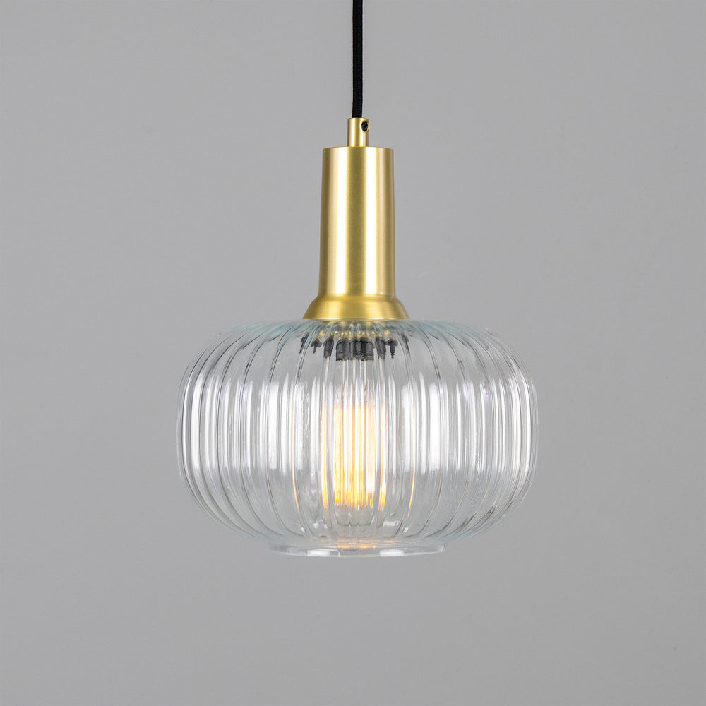 Mullan Lighting - One Light Pendant - Nehir - Satin Brass- Union Lighting Luminaires Decor