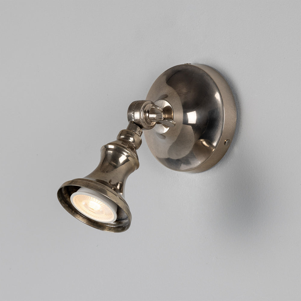Mullan Lighting - One Light Spot Light - Accra - Antique Silver- Union Lighting Luminaires Decor