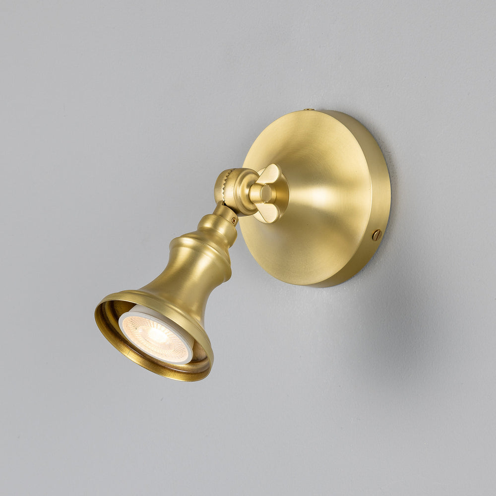 Mullan Lighting - One Light Spot Light - Accra - Satin Brass- Union Lighting Luminaires Decor