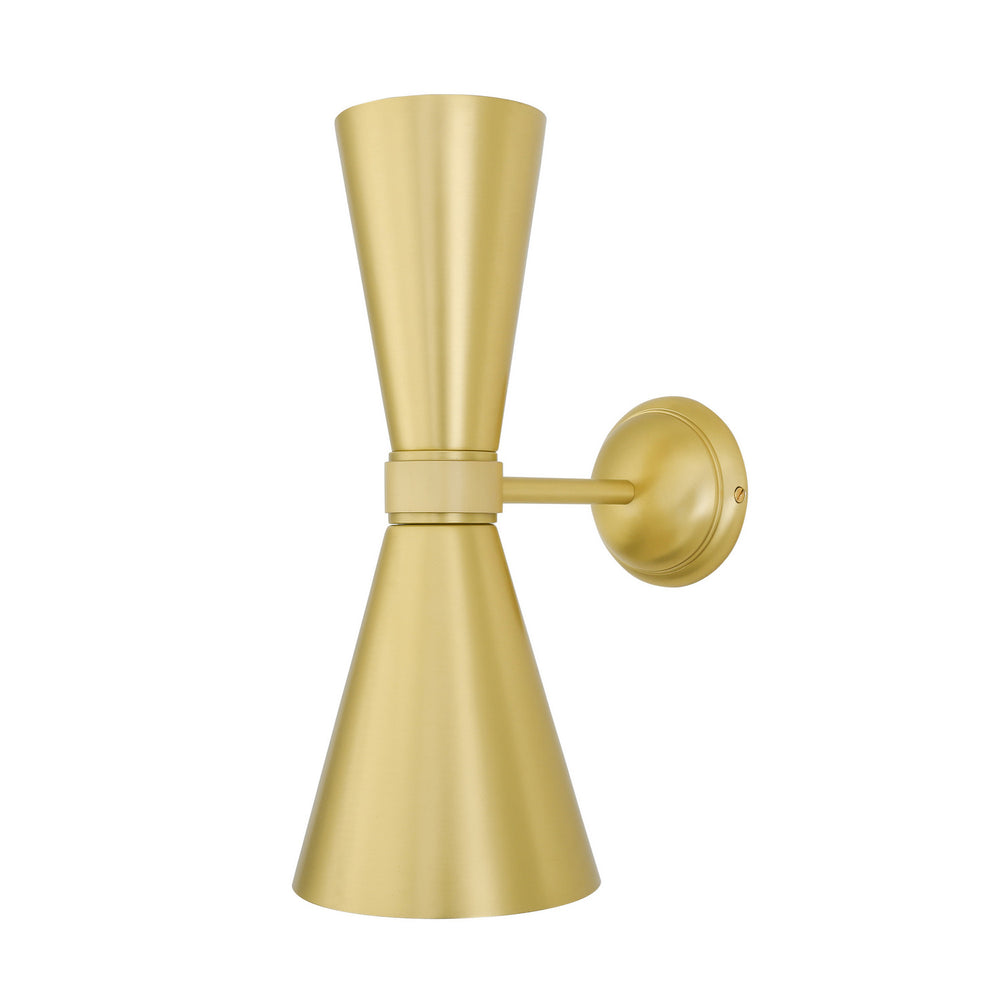 Mullan Lighting - Two Light Wall Sconce - Amias - Satin Brass- Union Lighting Luminaires Decor