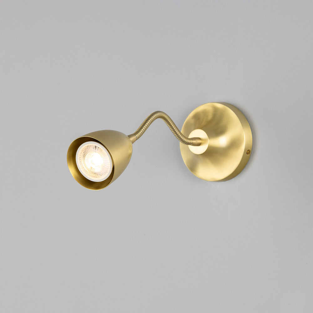 Mullan Lighting - One Light Wall Sconce - Sydney - Satin Brass- Union Lighting Luminaires Decor