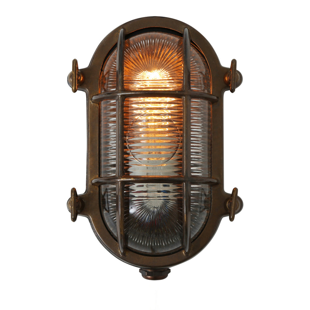 Mullan Lighting - One Light Bulkhead - Ruben - Antique Brass- Union Lighting Luminaires Decor