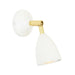 Mullan Lighting - One Light Wall Sconce - Lainio - Polished Brass / White Shade & Wall Plate- Union Lighting Luminaires Decor