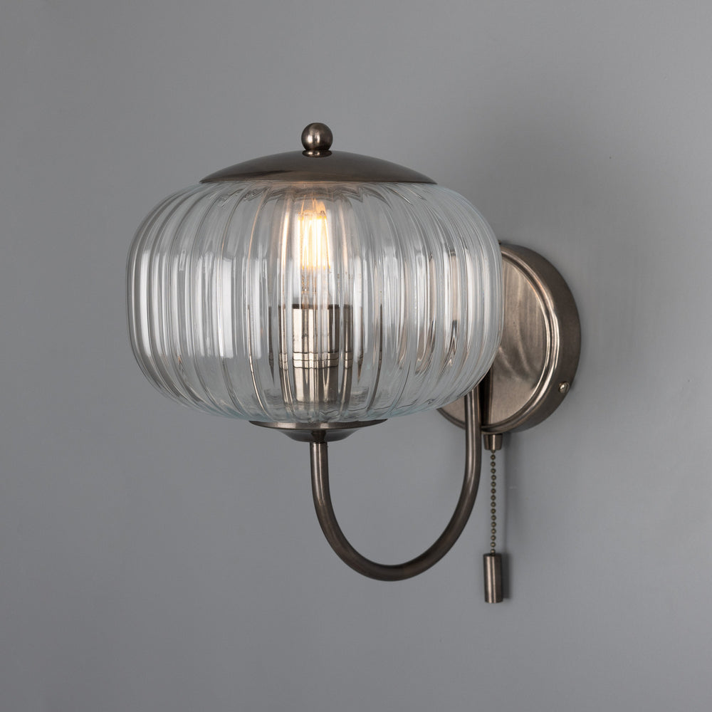 Mullan Lighting - One Light Wall Sconce - Nehir - Antique Silver- Union Lighting Luminaires Decor