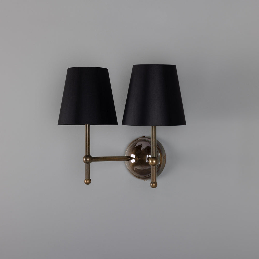 Mullan Lighting - Two Light Wall Sconce - Bursa - Antique Brass- Union Lighting Luminaires Decor