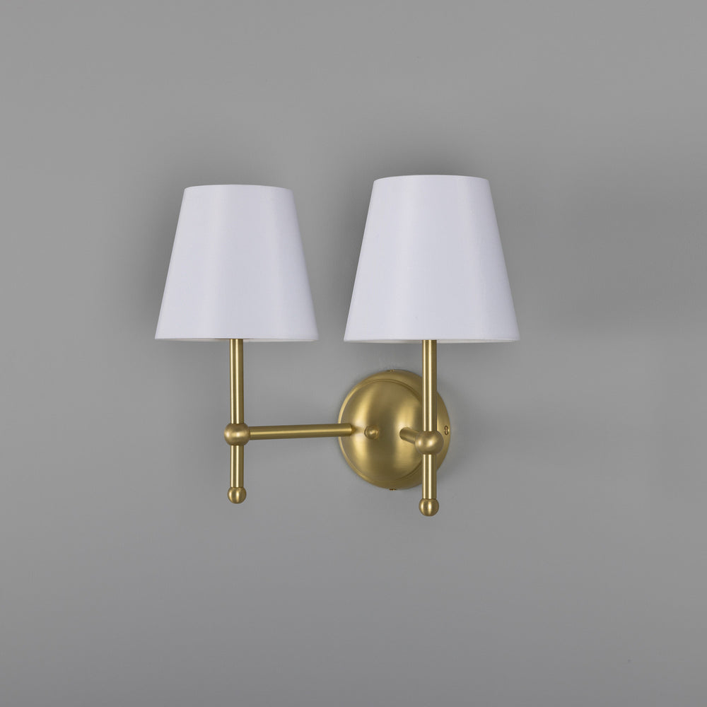 Mullan Lighting - Two Light Wall Sconce - Bursa - Satin Brass- Union Lighting Luminaires Decor