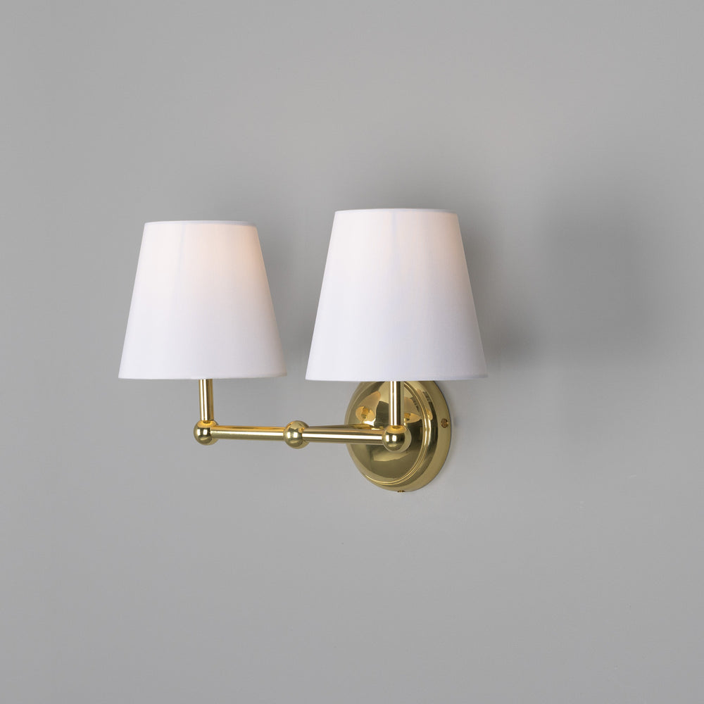 Mullan Lighting - Two Light Wall Sconce - Busan - Polished Brass- Union Lighting Luminaires Decor