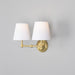 Mullan Lighting - Two Light Wall Sconce - Busan - Satin Brass- Union Lighting Luminaires Decor
