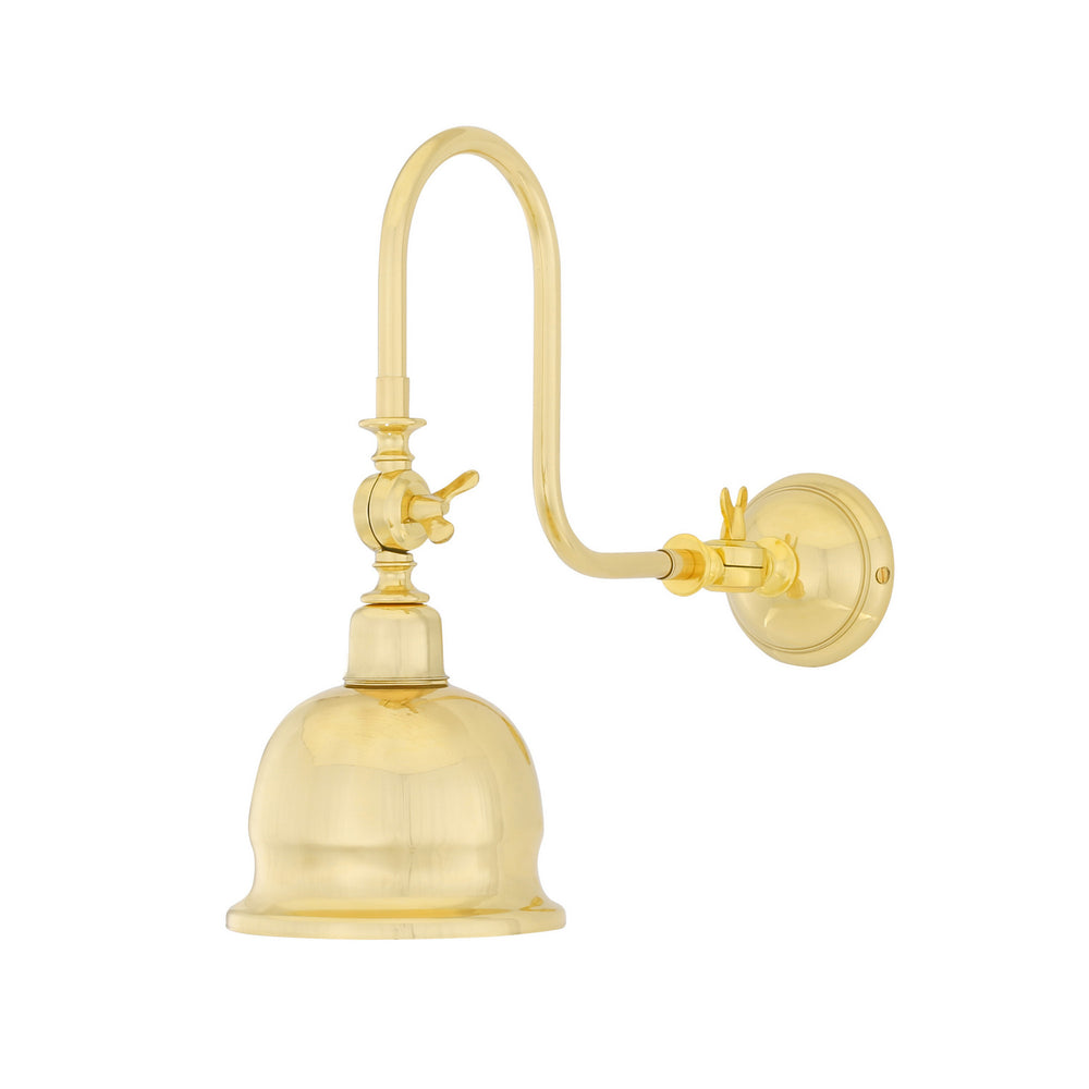 Mullan Lighting - One Light Poster Light - Apia - Polished Brass- Union Lighting Luminaires Decor