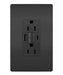 Legrand Canada - Tamper-Resistant 15A Duplex Self-Test GFCI Receptacles with SafeLock Protection, USB Type A/C - Black- Union Lighting Luminaires Decor