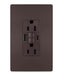 Legrand Canada - Tamper-Resistant 15A Duplex Self-Test GFCI Receptacles with SafeLock Protection, USB Type A/C - Dark Bronze- Union Lighting Luminaires Decor