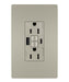 Legrand Canada - Tamper-Resistant 15A Duplex Self-Test GFCI Receptacles with SafeLock Protection, USB Type A/C C4 - Nickel- Union Lighting Luminaires Decor