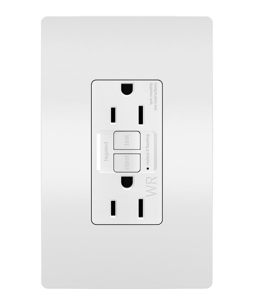 Legrand Canada - Tamper-Resistant Weather-Resistant 15A Duplex Self-Test GFCI Receptacles with SafeLock Protection - White- Union Lighting Luminaires Decor