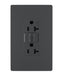 Legrand Canada - Tamper-Resistant 20A Duplex Self-Test GFCI Receptacle with SafeLock Protection - Graphite- Union Lighting Luminaires Decor
