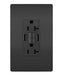 Legrand Canada - Tamper-Resistant 20A Duplex Self-Test GFCI Receptacles with SafeLock Protection, Type A/A Outlet - Black- Union Lighting Luminaires Decor