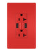 Legrand Canada - Tamper-Resistant 20A Duplex Self-Test GFCI Receptacles with SafeLock Protection, Type A/A Outlet - Red- Union Lighting Luminaires Decor