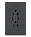 Legrand Canada - Tamper-Resistant 20A Duplex Self-Test GFCI Receptacles with SafeLock Protection, Type A/C Outlet - Graphite- Union Lighting Luminaires Decor
