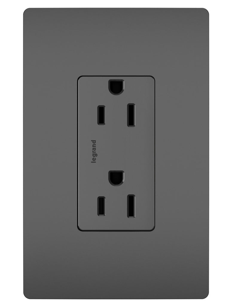 Legrand Canada - Tamper-Resistant Outlet - Black- Union Lighting Luminaires Decor