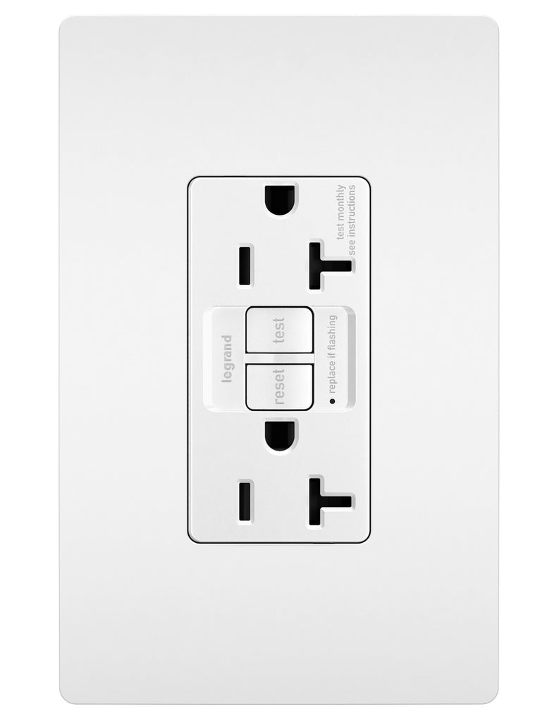 Legrand Canada - Tamper-Resistant Sensitive Appliance Duplex 20A Duplex Self-Test GFCI Receptacles w SafeLock- Union Lighting Luminaires Decor