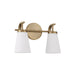 Capital Lighting - Two Light Vanity - Drake - Aged Brass- Union Lighting Luminaires Decor