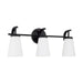 Capital Lighting - Three Light Vanity - Drake - Matte Black- Union Lighting Luminaires Decor