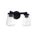 Capital Lighting - Two Light Vanity - Aaron - Matte Black- Union Lighting Luminaires Decor