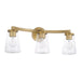 Capital Lighting - Three Light Vanity - Aaron - Aged Brass- Union Lighting Luminaires Decor
