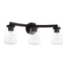 Capital Lighting - Three Light Vanity - Aaron - Matte Black- Union Lighting Luminaires Decor