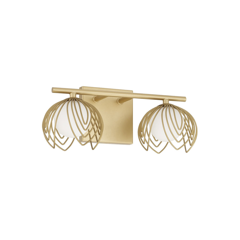 Capital Lighting - Two Light Vanity - Flora - Buffed Gold- Union Lighting Luminaires Decor