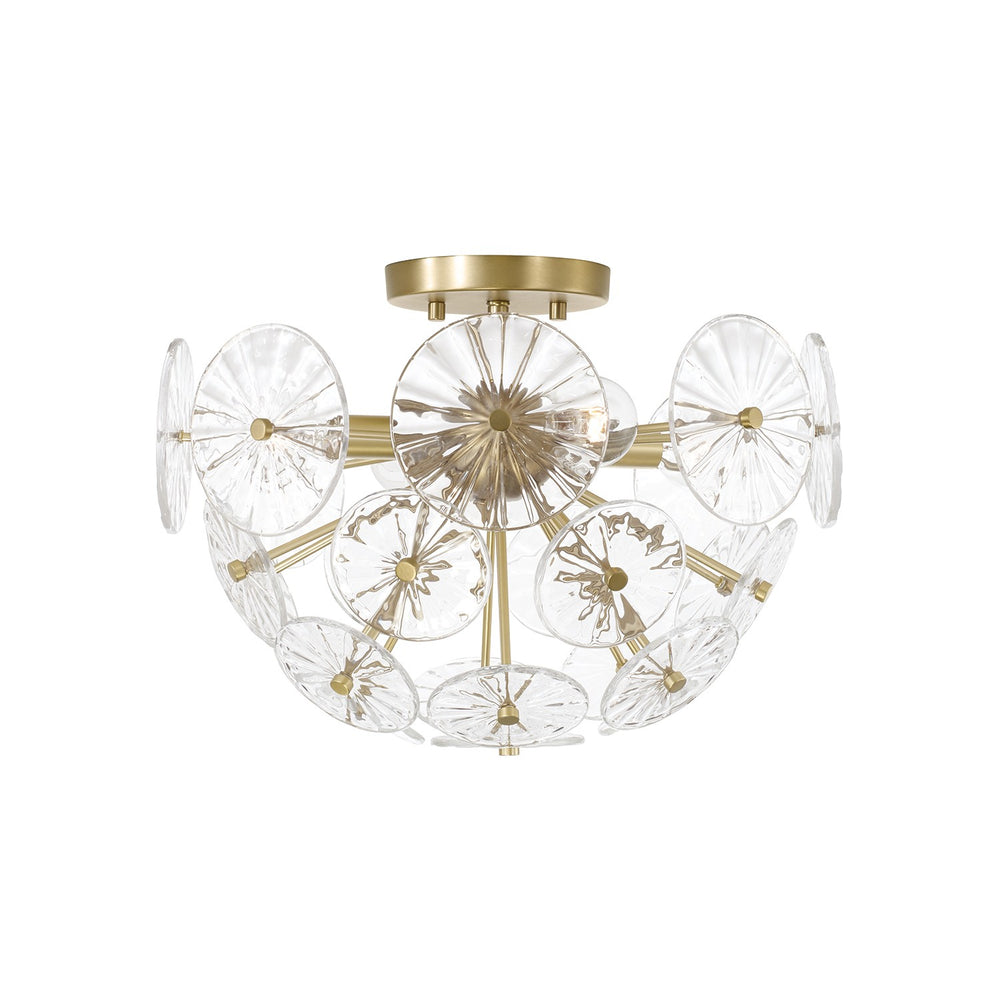 Capital Lighting - Four Light Semi Flush Mount - Emelie - Matte Brass- Union Lighting Luminaires Decor