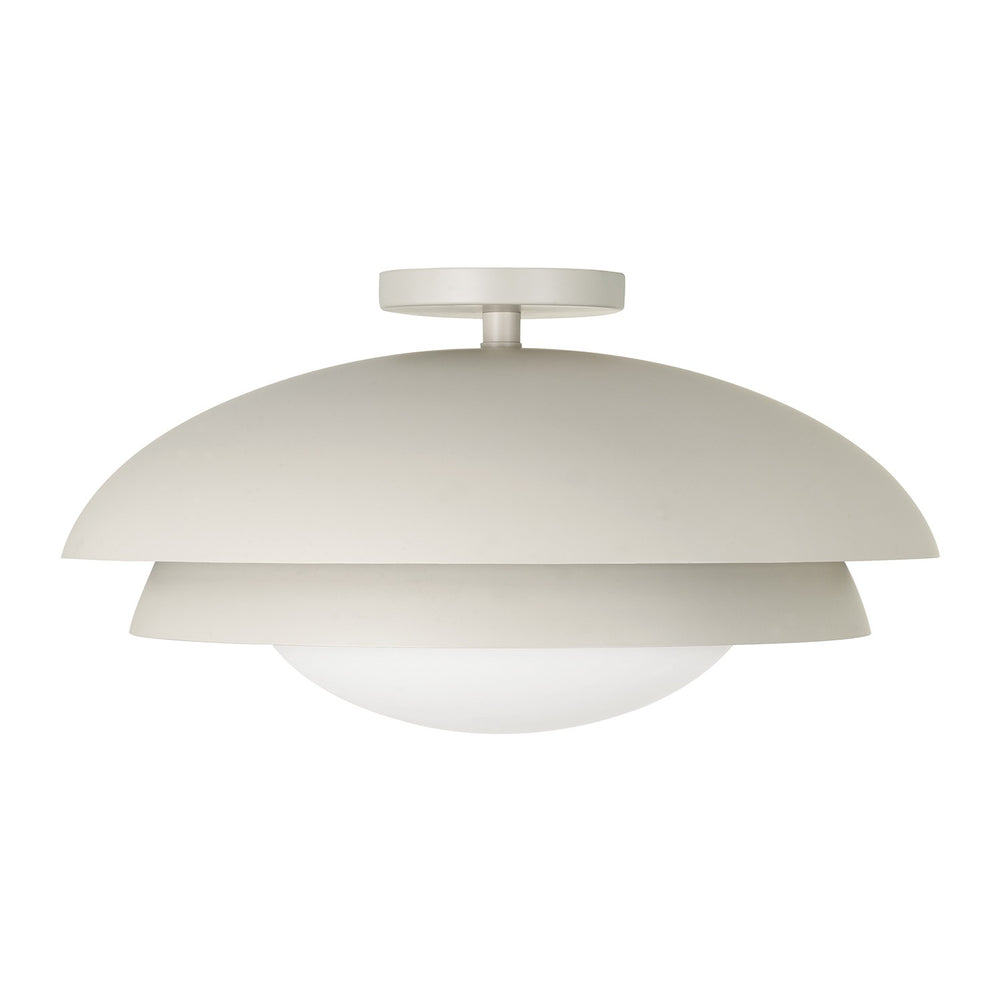 Capital Lighting - One Light Semi Flush Mount - Jensen - Taupe- Union Lighting Luminaires Decor