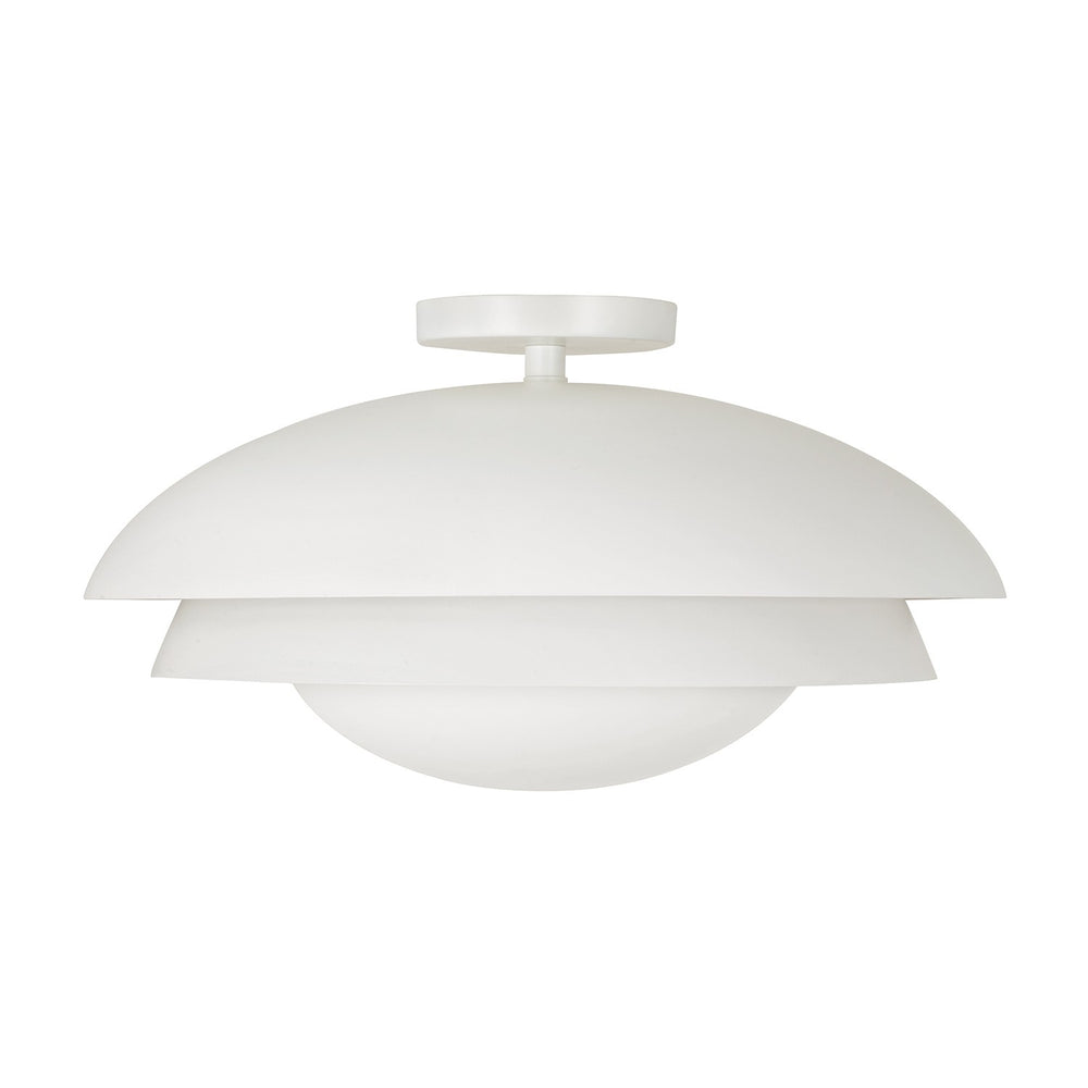 Capital Lighting - One Light Semi Flush Mount - Jensen - Matte White- Union Lighting Luminaires Decor