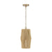Capital Lighting - One Light Pendant - Archer - Blonde Wood and Matte Brass- Union Lighting Luminaires Decor