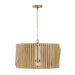 Capital Lighting - Four Light Pendant - Archer - Blonde Wood and Matte Brass- Union Lighting Luminaires Decor