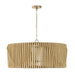 Capital Lighting - Six Light Pendant - Archer - Blonde Wood and Matte Brass- Union Lighting Luminaires Decor