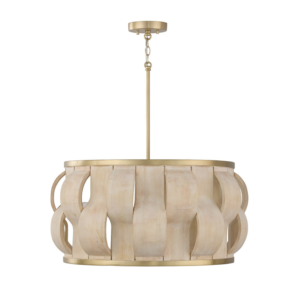Capital Lighting - Four Light Pendant - Willa - Matte Brass- Union Lighting Luminaires Decor