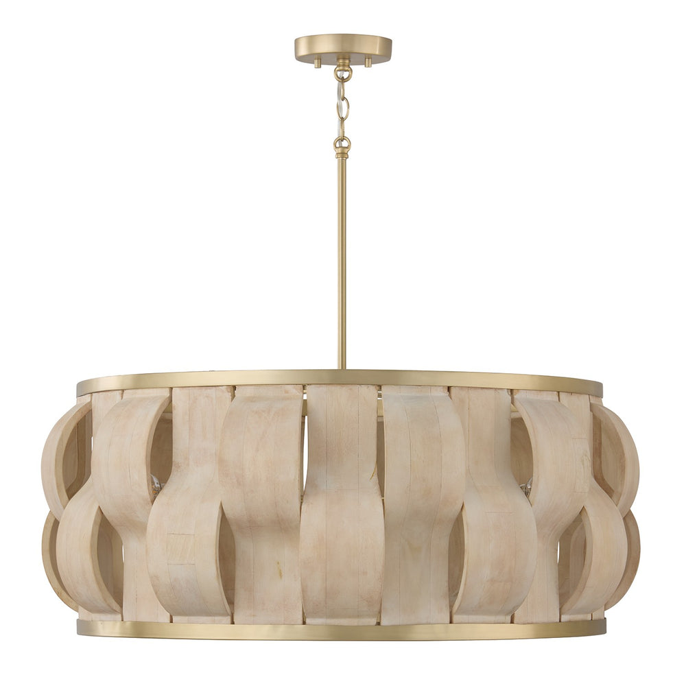 Capital Lighting - Six Light Pendant - Willa - Matte Brass- Union Lighting Luminaires Decor