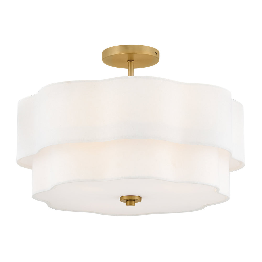 Hinkley Canada - LED Semi-Flush Mount - Gwen - Lacquered Brass- Union Lighting Luminaires Decor