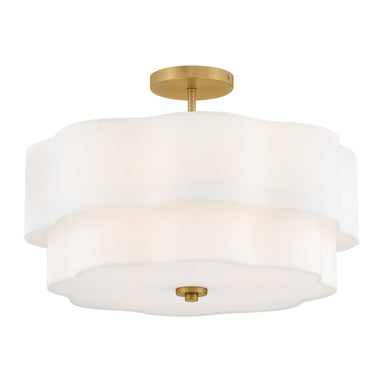 Hinkley Canada - LED Semi-Flush Mount - Gwen - Lacquered Brass- Union Lighting Luminaires Decor