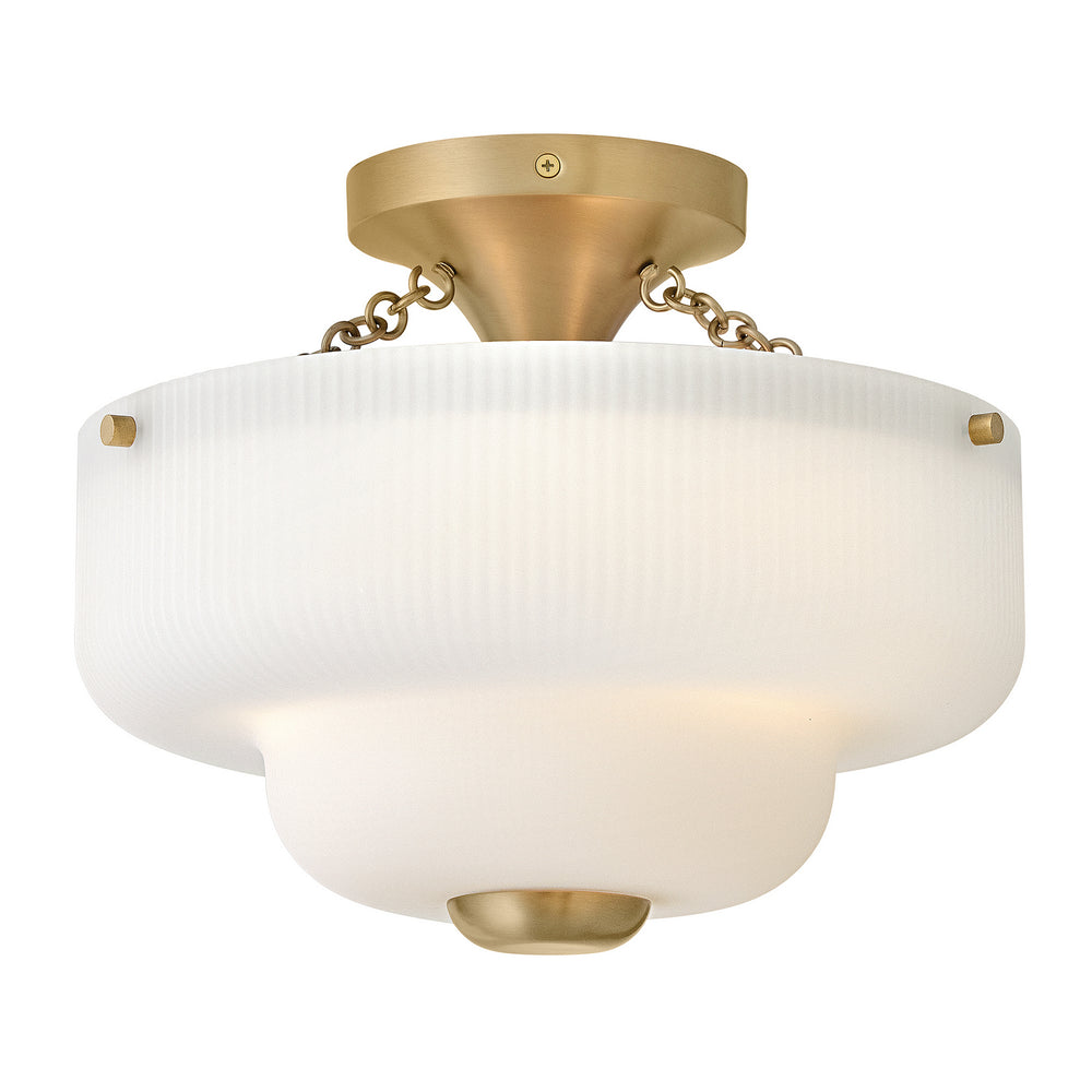 Hinkley Canada - LED Semi-Flush Mount - Adella - Lacquered Brass- Union Lighting Luminaires Decor