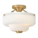 Hinkley Canada - LED Semi-Flush Mount - Adella - Lacquered Brass- Union Lighting Luminaires Decor