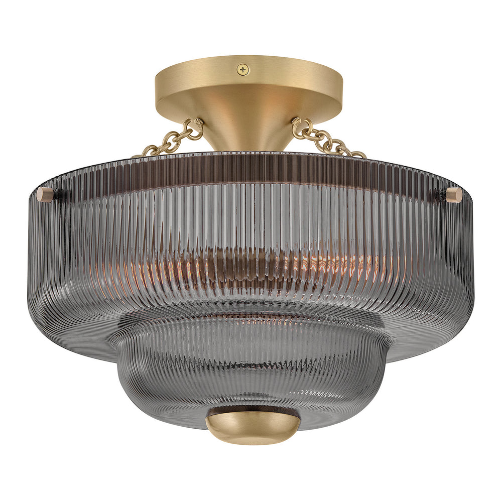 Hinkley Canada - LED Semi-Flush Mount - Adella - Lacquered Brass- Union Lighting Luminaires Decor