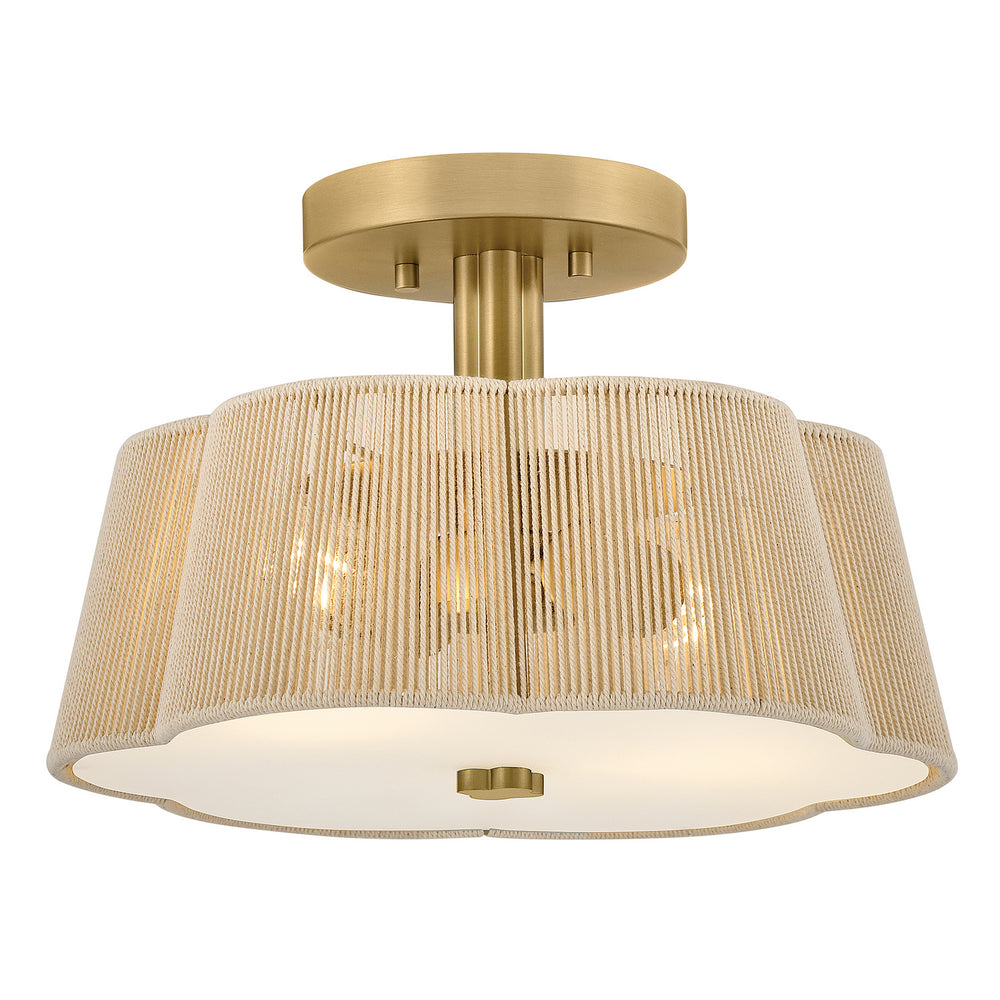 Hinkley Canada - LED Semi-Flush Mount - Sasha - Lacquered Brass- Union Lighting Luminaires Decor