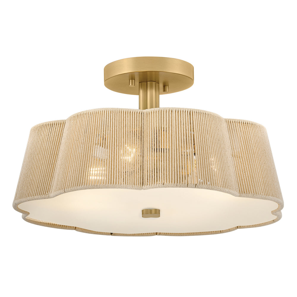 Hinkley Canada - LED Semi-Flush Mount - Sasha - Lacquered Brass- Union Lighting Luminaires Decor