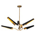 Alora Canada - LED Chandelier - Osorio - Matte Black/Vintage Brass- Union Lighting Luminaires Decor