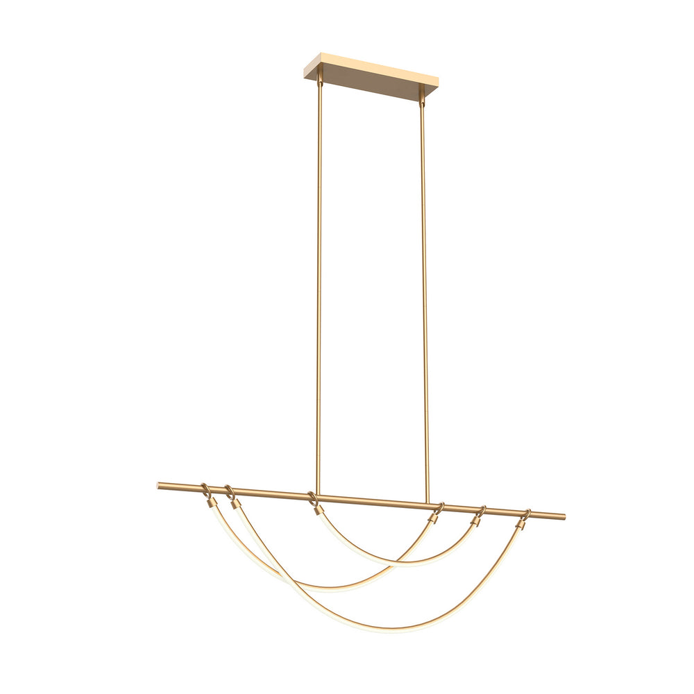 Alora Canada - LED Linear Pendant - Aryas - Vintage Brass- Union Lighting Luminaires Decor