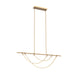 Alora Canada - LED Linear Pendant - Aryas - Vintage Brass- Union Lighting Luminaires Decor