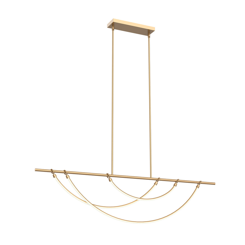 Alora Canada - LED Linear Pendant - Aryas - Vintage Brass- Union Lighting Luminaires Decor
